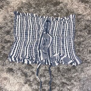 American eagle front lace up tube top